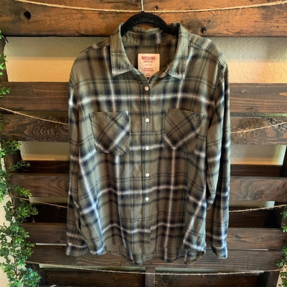 Green Boyfriend Fit Flannel